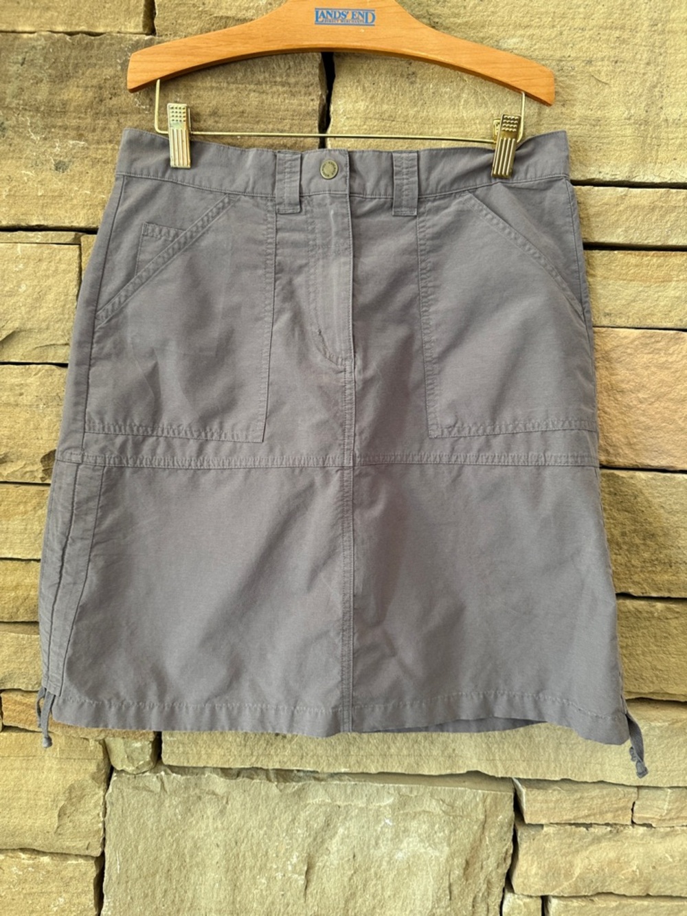 Woolrich Slate Gray Utility Skirt with Front & Rear Pockets. Summer Perfection